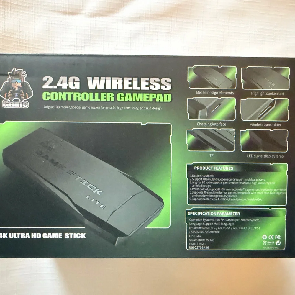 2.4G Wireless Controller Gamepad - Black-Lite